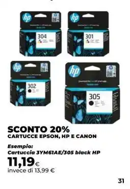 Coop Cartuccia 3YM61AE/305 black HP offerta
