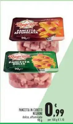 Conad Pancetta in Cubetti Negroni offerta