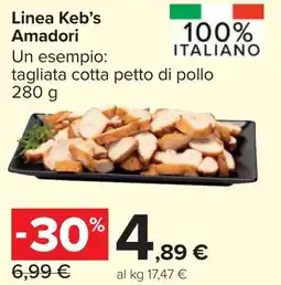 Carrefour Market Linea Keb's Amadori offerta