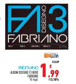 Conad Superstore ALBUM DISEGNO F3 NERO FABRIANO offerta