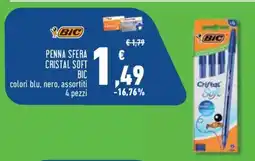 Conad Superstore Penna sfera cristal soft BIC offerta