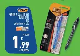 Conad Superstore Penna a scatto gel quick dry BIC offerta