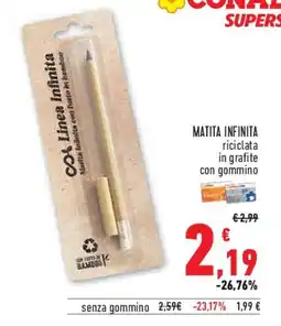 Conad Superstore MATITA INFINITA riciclata in grafite offerta