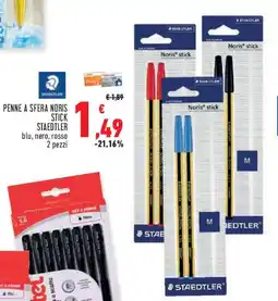 Conad Superstore Penne a sfera noris stick STAEDTLER offerta