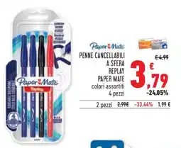 Conad Superstore Penne cancellabili a sfera replay PAPER MATE offerta