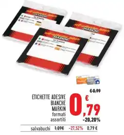 Conad Superstore Etichette adesive bianche MARKIN offerta