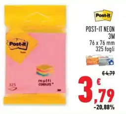 Conad Superstore POST-IT neon 3m offerta