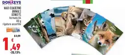 Conad Superstore Maxi quaderno animals DONKEYS offerta