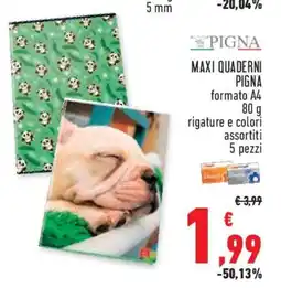 Conad Superstore Maxi quaderni PIGNA offerta