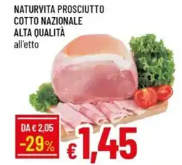 IperFamila Naturvita prosciutto cotto nazionale alta qualità offerta