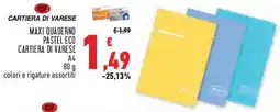 Conad Superstore Maxi quaderno pastel eco CARTIERA DI VARESE offerta