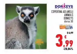 Conad Superstore Copertina ad anelli animals DONKEYS offerta