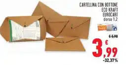 Conad Superstore Cartellina con bottone eco kraft EUROCART offerta