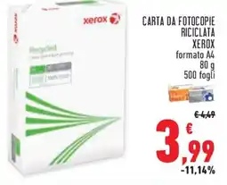 Conad Superstore Carta da fotocopie riciclata XEROX offerta