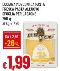 IperFamila Luciana mosconi la pasta fresca pasta all'uovo sfoglia per lasagne offerta