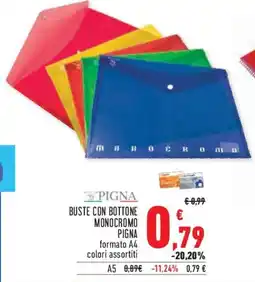 Conad Superstore Buste con bottone monocromo PIGNA offerta