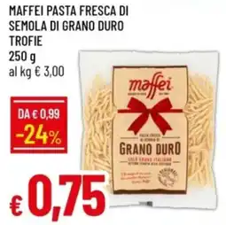 IperFamila Maffei pasta fresca di semola di grano duro trofie offerta