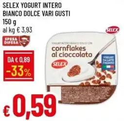 IperFamila Selex yogurt intero bianco dolce vari gusti offerta