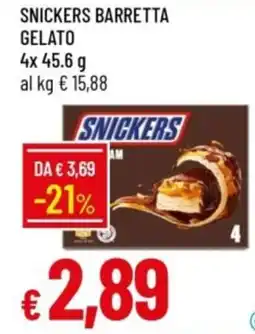 IperFamila Snickers barretta gelato offerta