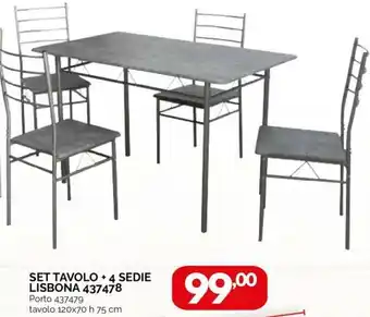 Set Tavolo + 4 Sedie Lisbona 437478