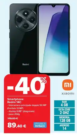 Carrefour Smartphone REDMI 14c offerta