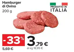Carrefour Hamburger di Ovino offerta