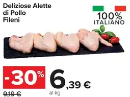 Carrefour Deliziose alette di pollo fileni offerta