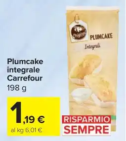 Carrefour Market Plumcake integrale Carrefour offerta