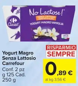 Carrefour Market Yogurt Magro Senza Lattosio Carrefour offerta