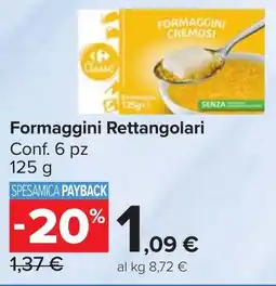 Carrefour Market Formaggini Rettangolari offerta