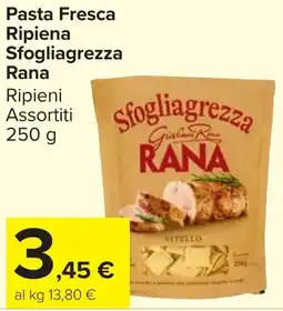 Carrefour Market Pasta Fresca Ripiena Sfogliagrezza Rana offerta