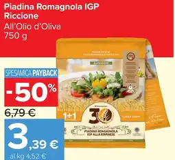 Carrefour Market Piadina Romagnola IGP Riccione All'Olio d'Oliva offerta