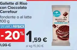 Carrefour Gallette di Riso con Cioccolato CARREFOUR offerta