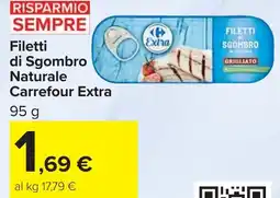 Carrefour Filetti di Sgombro Naturale CARREFOUR offerta
