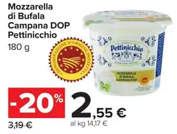 Carrefour Mozzarella di bufala campana dop PETTINICCHIO offerta
