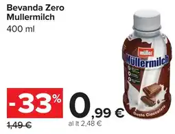 Carrefour Bevanda Zero MULLERMILCH offerta