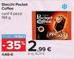 Carrefour Stecchi POCKET COFFEE offerta