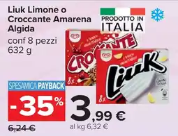 Carrefour Liuk limone o croccante amarena ALGIDA offerta