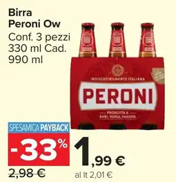 Carrefour Market Birra Peroni Ow offerta
