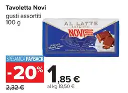 Carrefour Tavoletta NOVI offerta