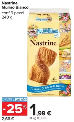 Carrefour Nastrine Mulino Bianco offerta