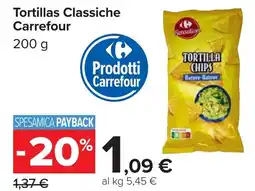Carrefour Tortillas Classiche CARREFOUR offerta