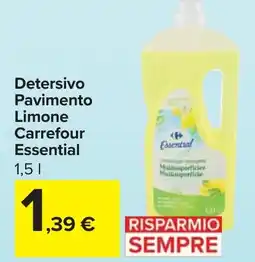 Carrefour Market Detersivo Pavimento Limone Carrefour Essential offerta