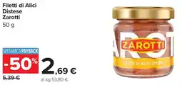 Carrefour Filetti di Alici Distese ZAROTTI offerta