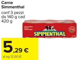 Carrefour Carne SIMMENTHAL offerta