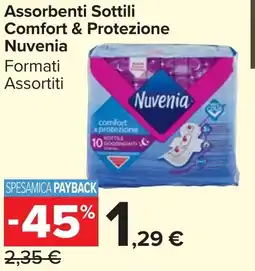 Carrefour Market Assorbenti Sottili Comfort & Protezione Nuvenia offerta