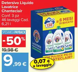 Carrefour Market Detersivo Liquido Lavatrice Chanteclair offerta
