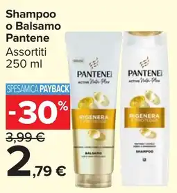 Carrefour Market Shampoo o Balsamo Pantene offerta