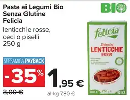 Carrefour Pasta ai legumi bio senza glutine FELICIA offerta