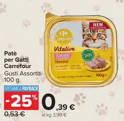 Carrefour Market Patè per Gatti Carrefour offerta